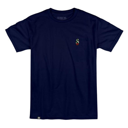 Subrosa Keepers Embroidery T-shirt - Navy